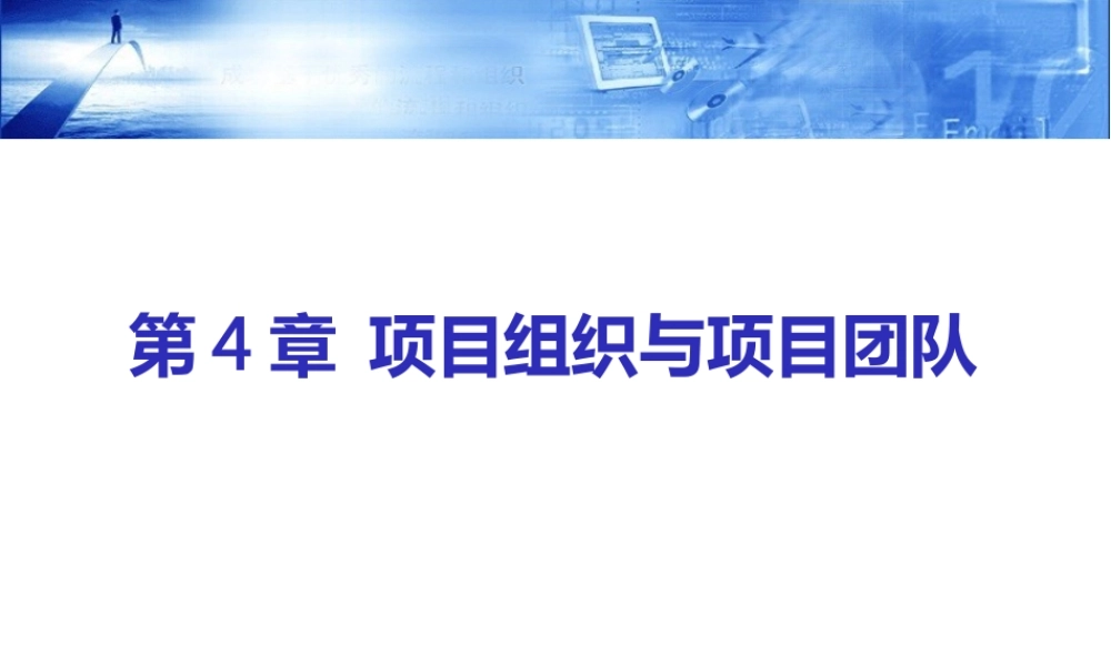现代项目管理概论共7章第4章项目组织与项目团队