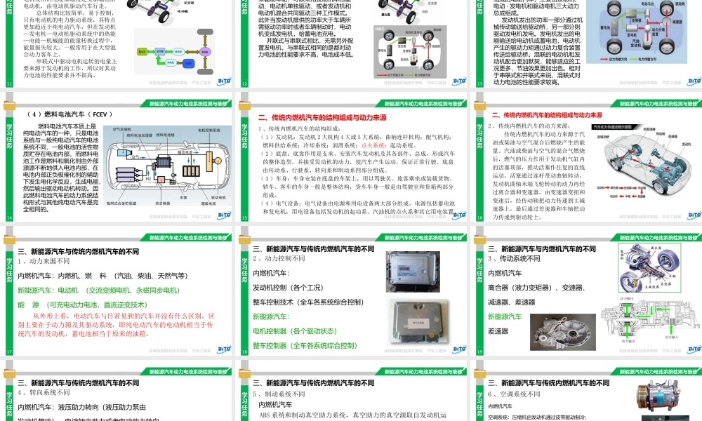 1-1新能源汽车与传统内燃机汽车的动力区别