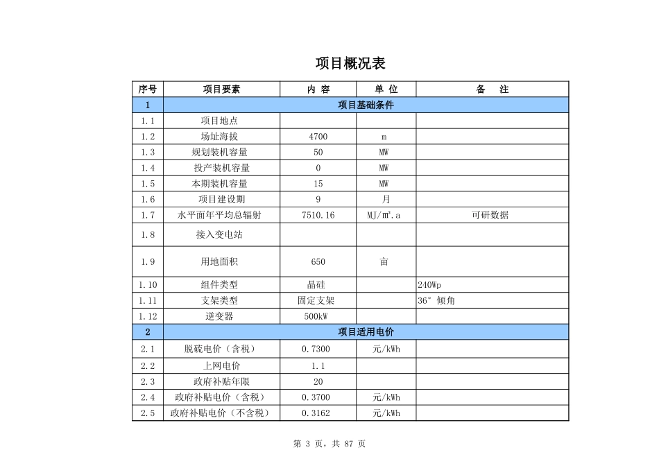 光伏电站投资收益测算表-适合招投标附表_第3页