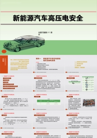 新能源汽车高压电安全中职全套完整教学课件