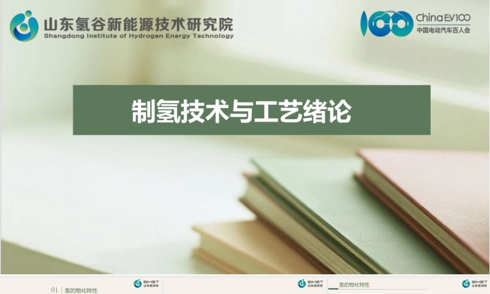 制氢技术与工艺课件全套第1--11章绪论、煤制氢---新能源制氢技术