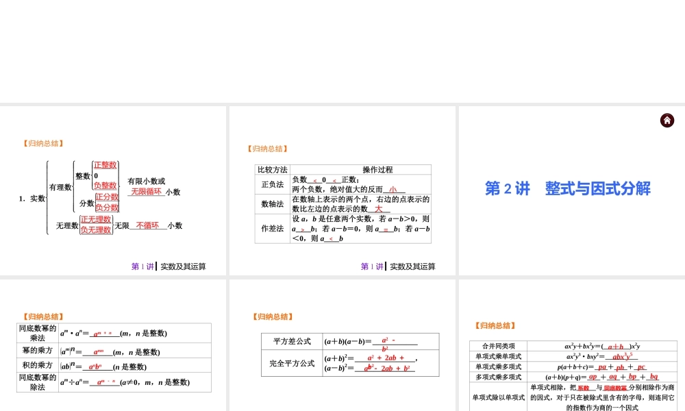 人教版中考数学复习知识点汇总(史上最细致分模块知识点汇总)