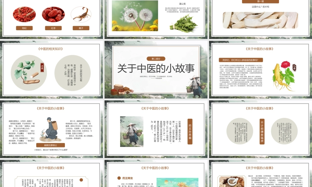 中国风神奇的中医健康知识中医进校园主题班会培训PPT