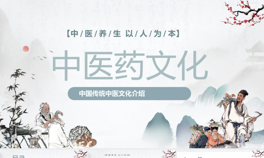 水墨中国风中国传统文化中医文化中医养生介结