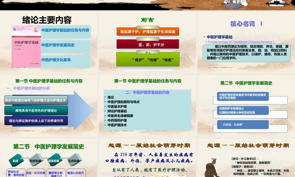 中医护理学：绪论