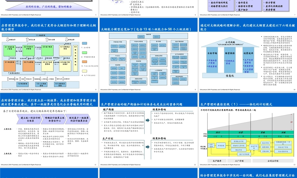 埃森哲：太钢信息化规划咨询设计方案-文档资料