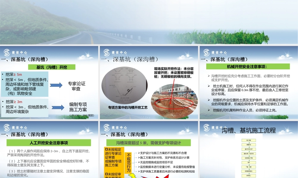深基坑、高边坡、高支模安全管理培训