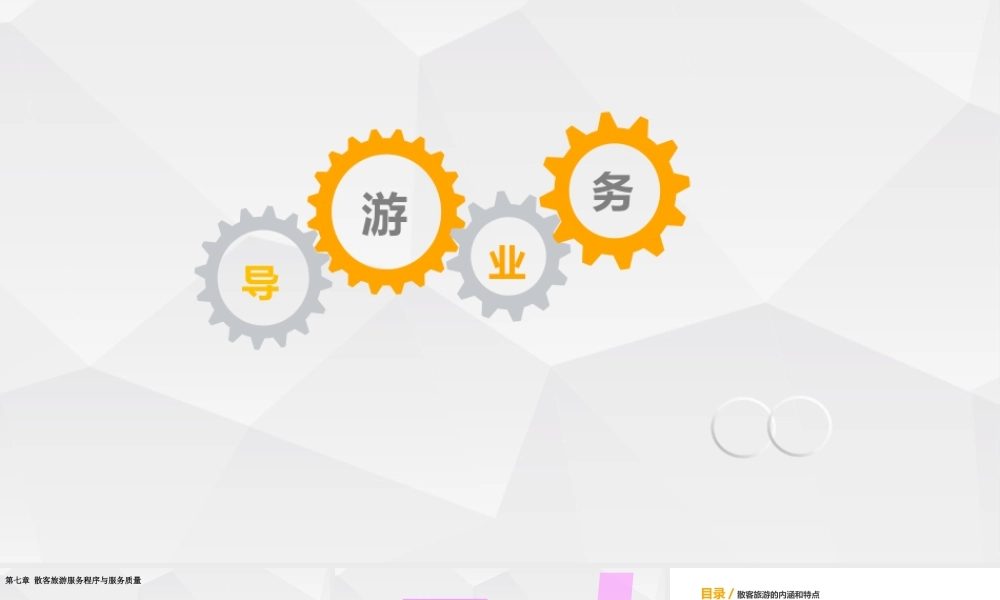 导游业务(第四版)第7章-散客旅游服务程序与服务质量-第一节-散客旅游的内涵和特点