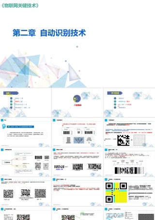 物联网关键技术一维条码、二维条码技术2.2自动识别技术二维条码（2课时）