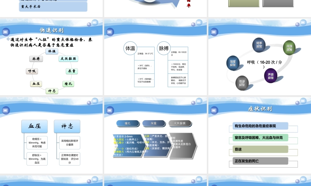 危重病人观察及护理