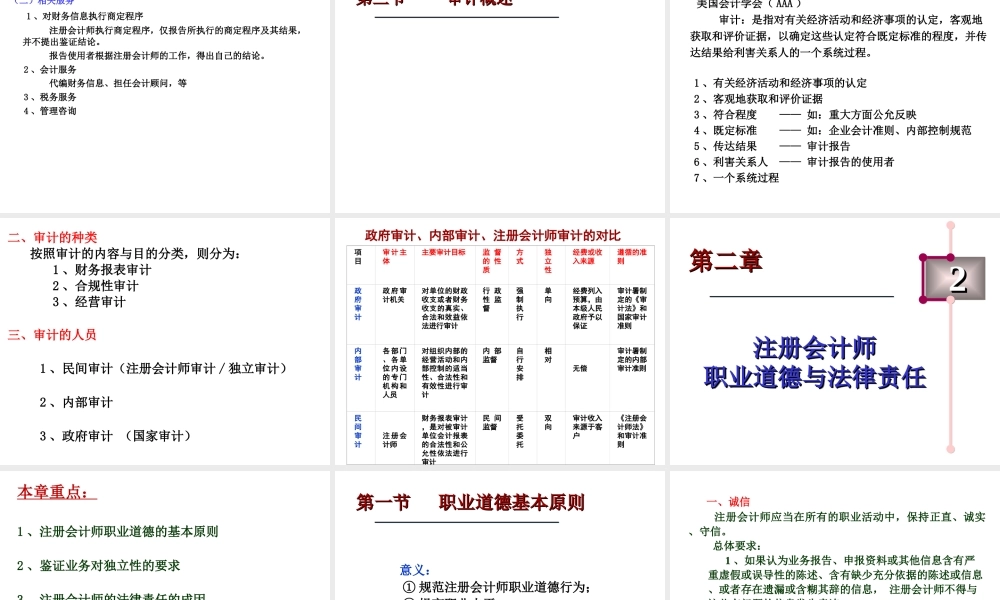 审计学基础全套教学课件