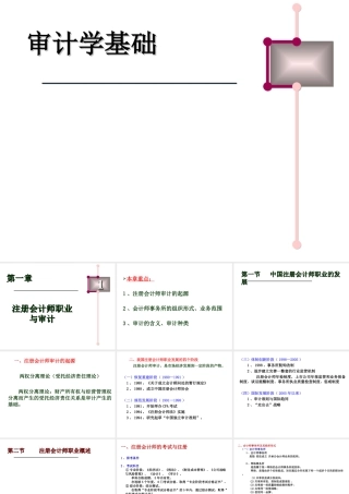 审计学基础全套教学课件