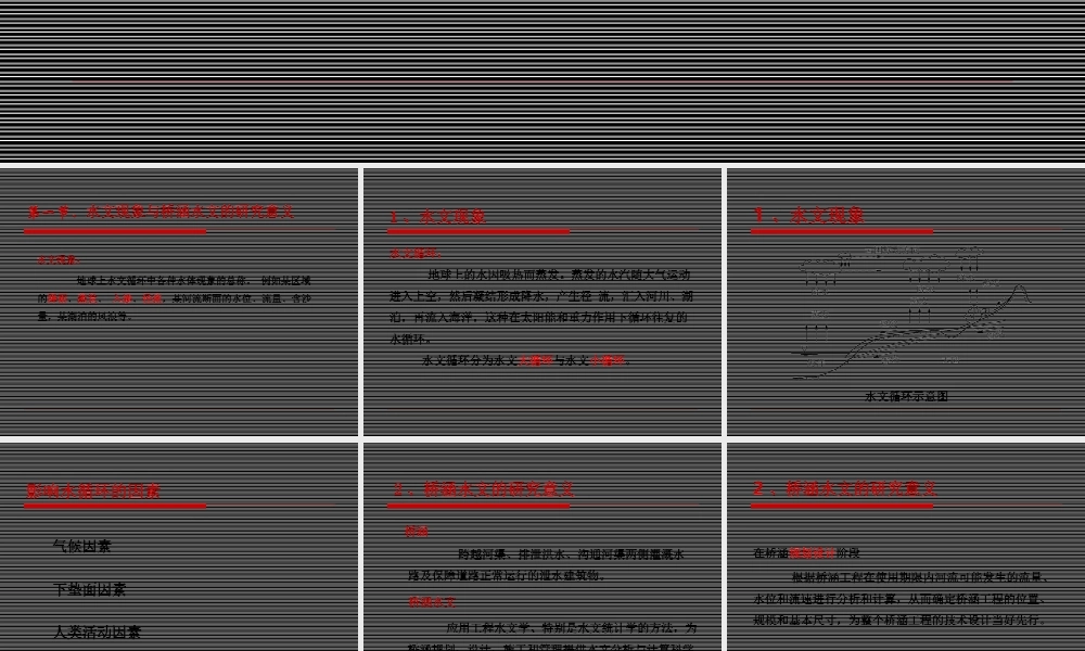 桥涵水文-课件汇总全套电子教案