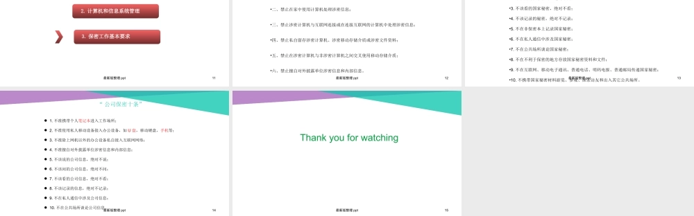 计算机保密意识培训课件