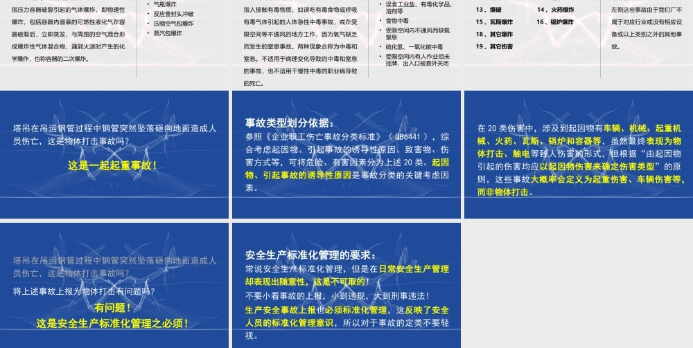 20种事故分类类型GB6441