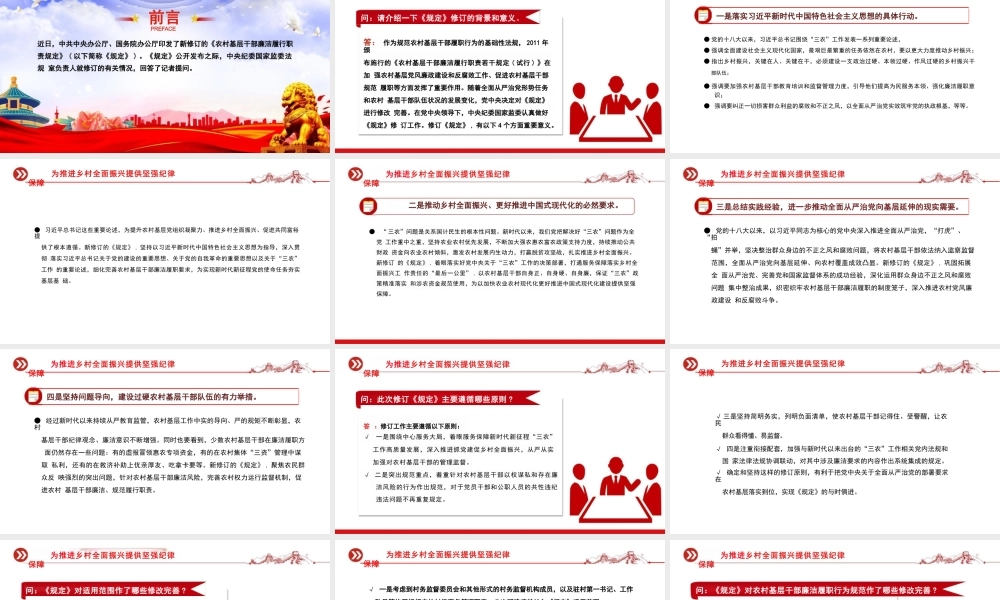 2025新修订的《农村基层干部廉洁履行职责规定》专题学习解读