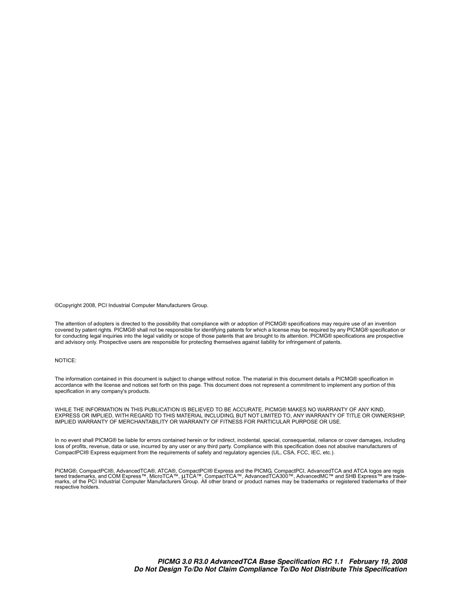 PICMG3.0 AdvancedTCA Base Specification原版完整文件完整_第2页