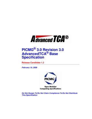 PICMG3.0 AdvancedTCA Base Specification原版完整文件完整