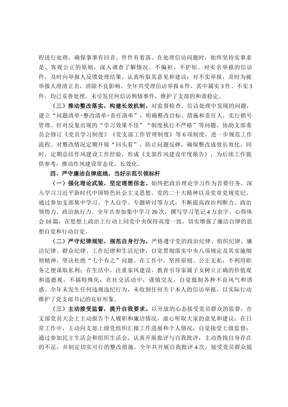 2025年党支部书记年度述职述廉报告_第3页