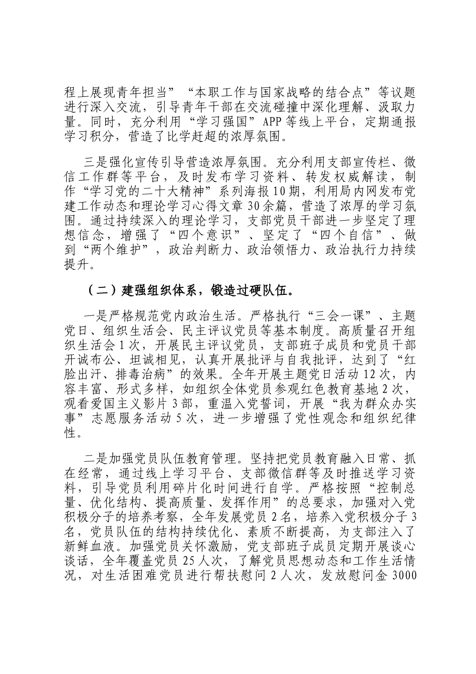 局支部书记2025年抓基层党建工作述职材料_第2页