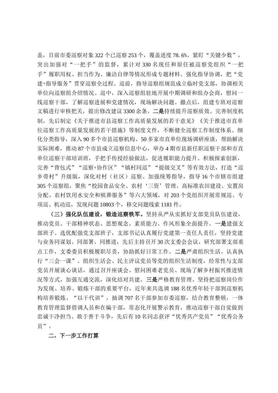 市委巡察办第一党支部2025年前三季度党建工作总结_第2页