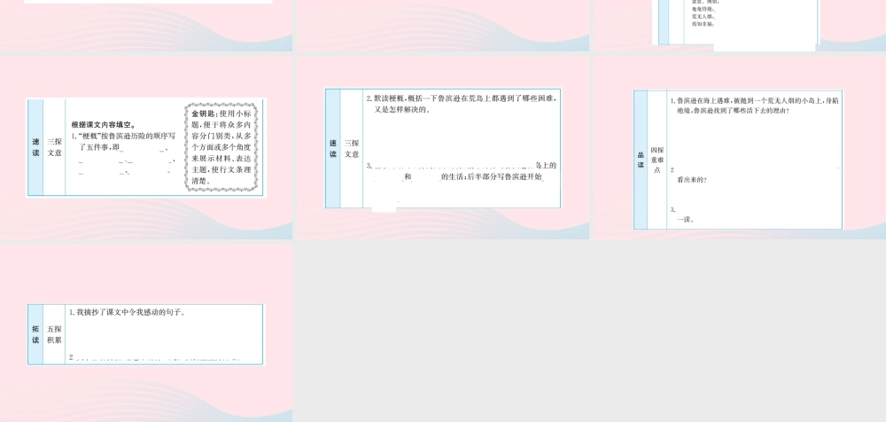 六年级语文下册 第二单元 5 鲁滨逊漂流记（节选）课件1 新人教版-新人教版小学六年级下册语文课件