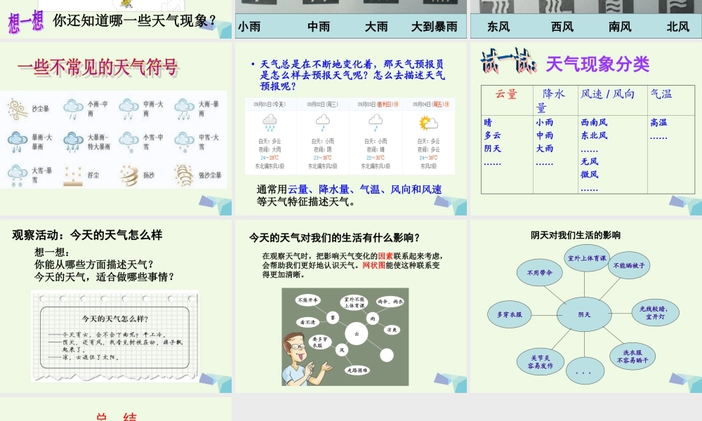 四年级科学上册 1.1 我们关心天气课件3 教科版-教科版小学四年级上册自然科学课件