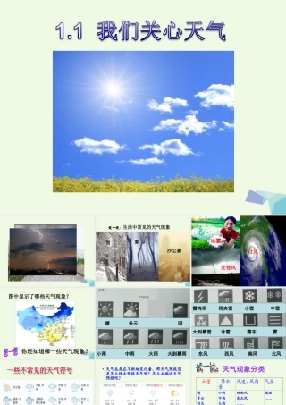 四年级科学上册 1.1 我们关心天气课件3 教科版-教科版小学四年级上册自然科学课件