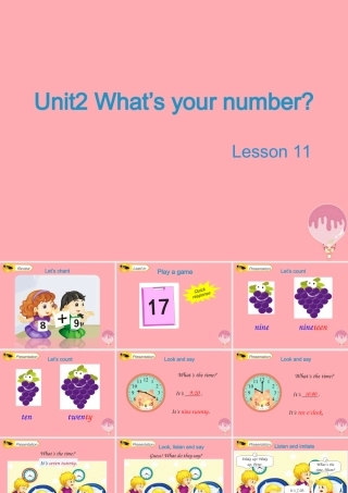 四年级英语上册 Unit 2 What’s your number（Lesson 11）教学课件 人教精通版-人教版小学四年级上册英语课件