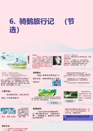 六年级语文下册 第二单元 6 骑鹅旅行记（节选）课件 新人教版-新人教版小学六年级下册语文课件