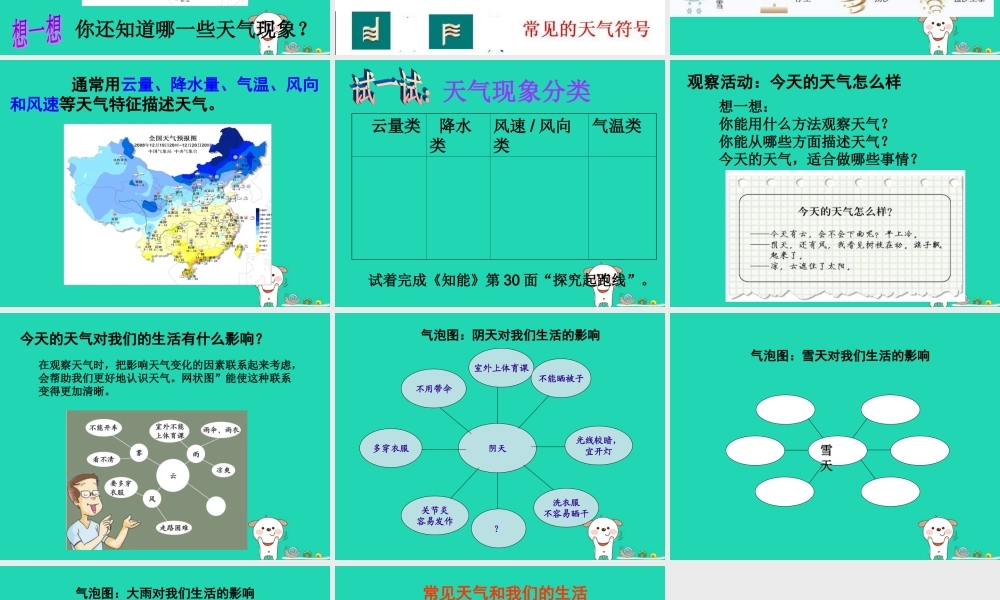四年级科学上册 1.1我们关心天气课件2 教科版-教科版小学四年级上册自然科学课件