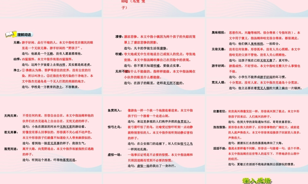 六年级语文下册 第四单元 17《汤姆索亚历险记》课件1 新人教版-新人教版小学六年级下册语文课件