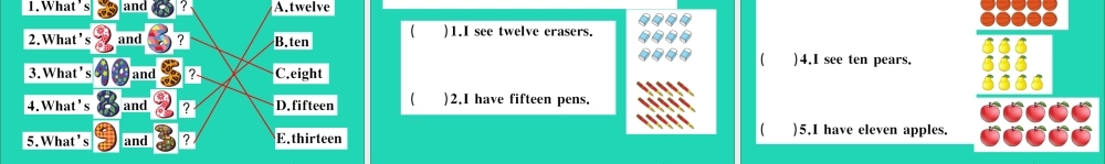 四年级英语上册 Unit 2 What's your number Lesson 9作业课件 人教精通版（三起）-人教版小学四年级上册英语课件