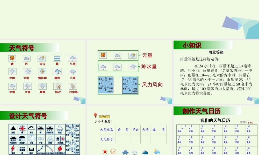 四年级科学上册 1.2 天气日历课件2 教科版-教科版小学四年级上册自然科学课件