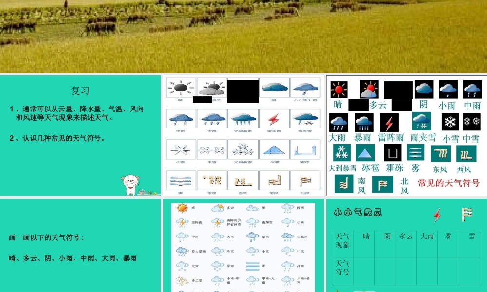 四年级科学上册 1.2《天气日历》课件1 教科版-教科版小学四年级上册自然科学课件