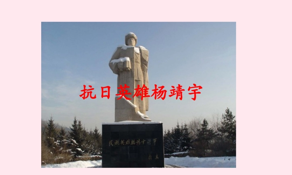 六年级语文下册 第四单元 第16课《抗日英雄杨靖宇》课件 西师大版-西师大版小学六年级下册语文课件