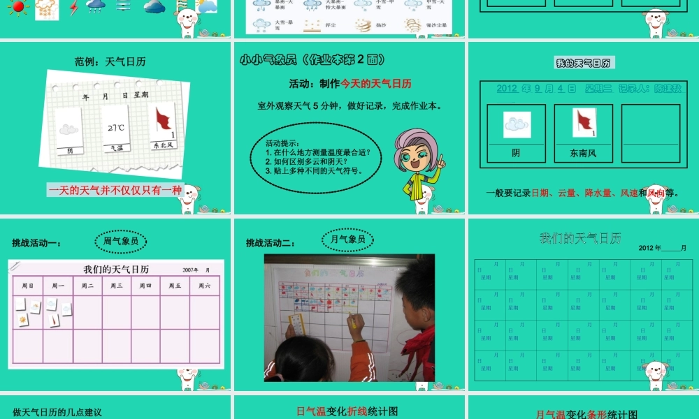 四年级科学上册 1.2天气日历课件 教科版-教科版小学四年级上册自然科学课件