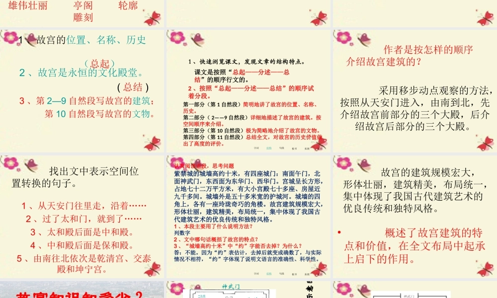 六年级语文下册 第5单元 20《故宫》课件6 语文S版-语文S版小学六年级下册语文课件