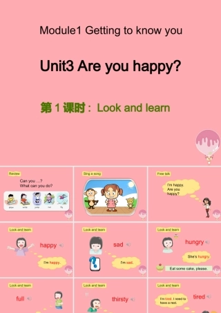 四年级英语上册 Unit 3 Are you happy（第1课时）课件 牛津上海版-牛津上海版小学四年级上册英语课件