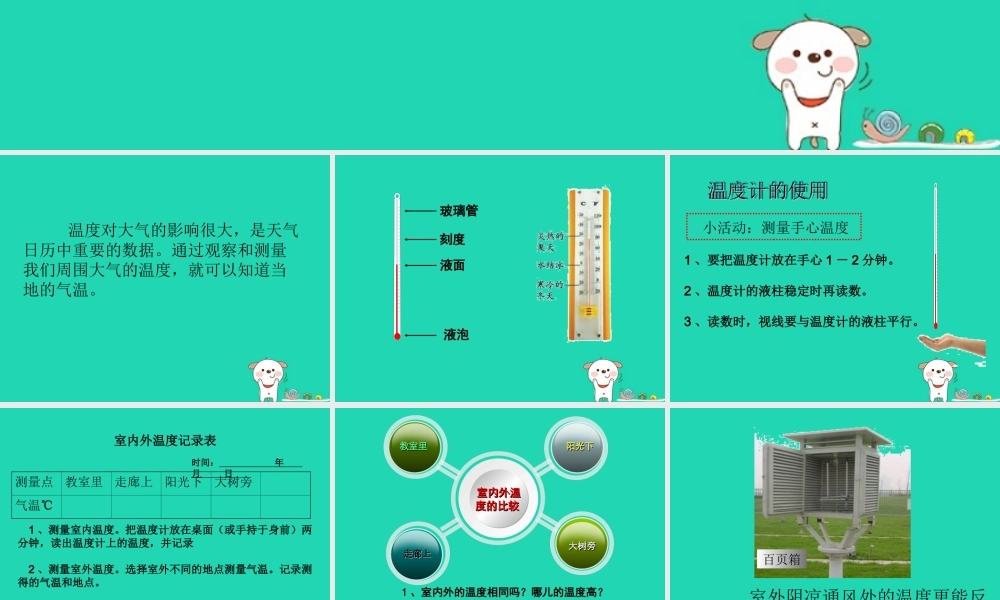 四年级科学上册 1.3《温度和气温》课件 教科版-教科版小学四年级上册自然科学课件