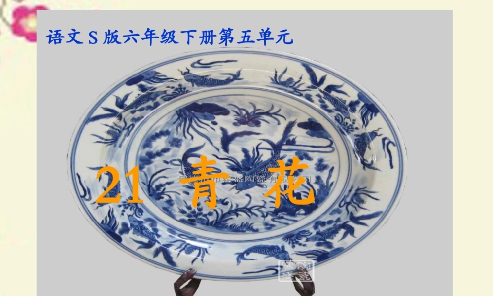 六年级语文下册 第5单元 21《青花》课件2 语文S版-语文S版小学六年级下册语文课件