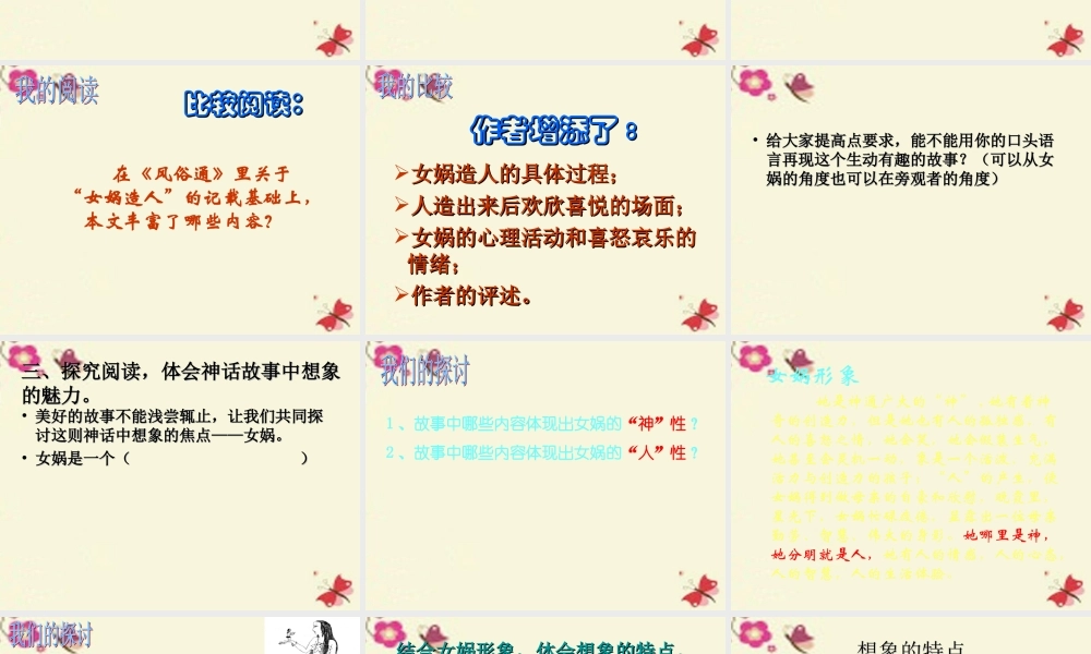 六年级语文下册 第1单元 5《女娲造人》课件3 语文S版-语文S版小学六年级下册语文课件