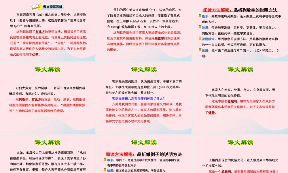 六年级语文下册 第二单元 8 各具特色的民居（第1课时）课件 新人教版-新人教版小学六年级下册语文课件