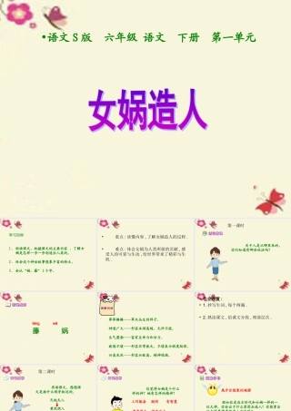 六年级语文下册 第1单元 5《女娲造人》课件6 语文S版-语文S版小学六年级下册语文课件