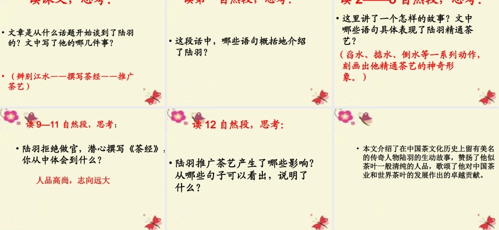 六年级语文下册 第5单元 22 陆羽与《茶经》课件2 语文S版-语文S版小学六年级下册语文课件