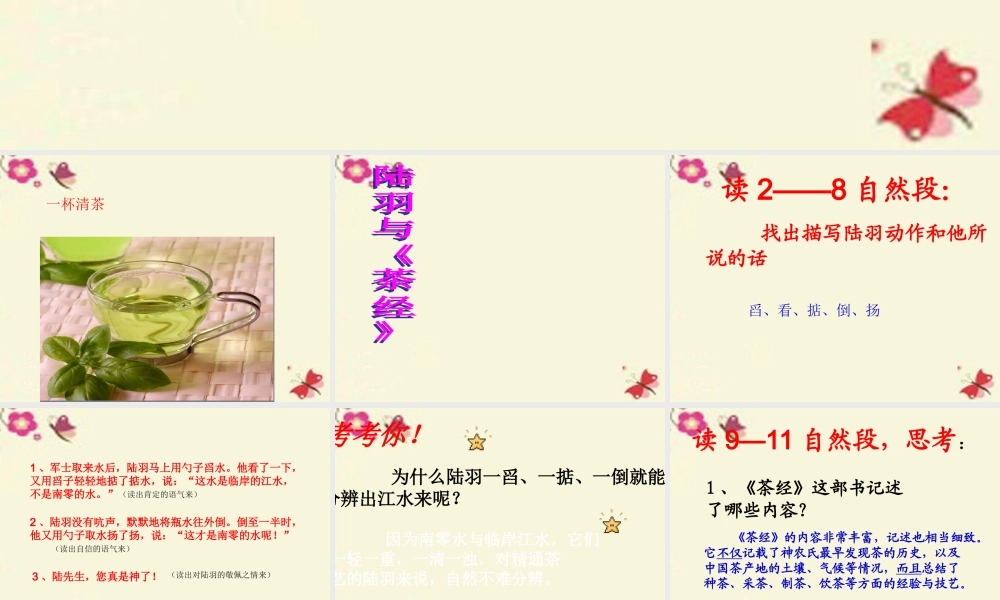 六年级语文下册 第5单元 22 陆羽与《茶经》课件5 语文S版-语文S版小学六年级下册语文课件