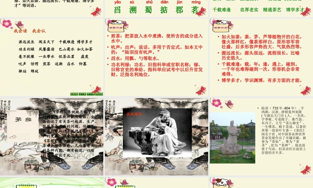 六年级语文下册 第5单元 22 陆羽与《茶经》课件8 语文S版-语文S版小学六年级下册语文课件