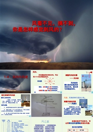 四年级科学上册 1.4 风向和风速课件1 教科版-教科版小学四年级上册自然科学课件