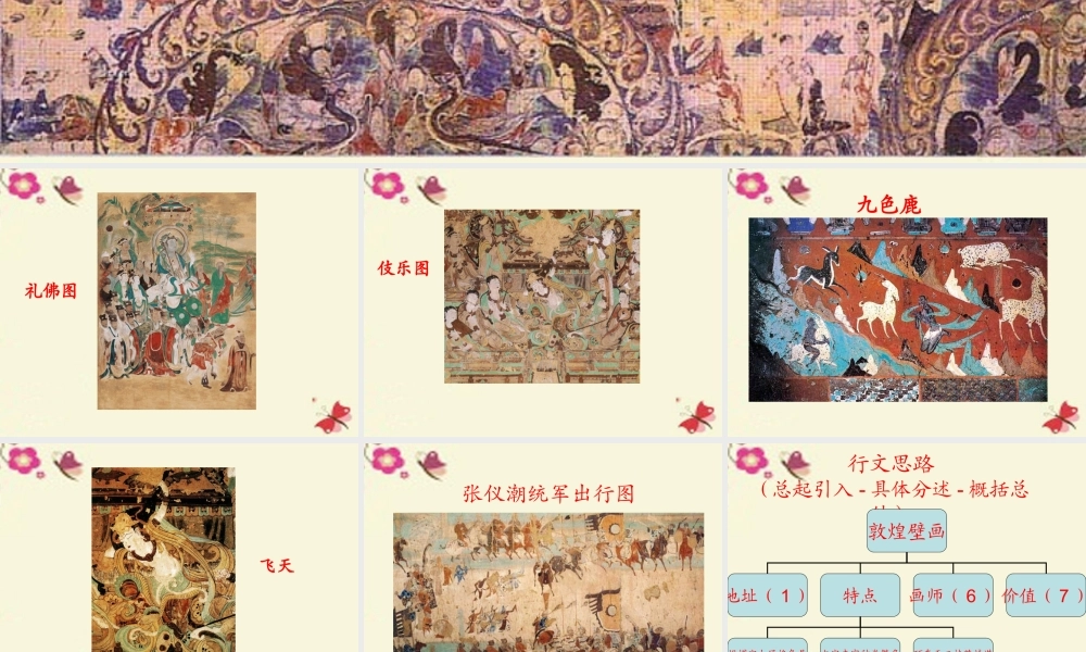 六年级语文下册 第5单元 23《敦煌壁画》课件1 语文S版-语文S版小学六年级下册语文课件