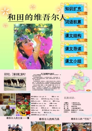 六年级语文下册 第二单元 9 和田的维吾尔人课堂教学课件2 新人教版-新人教版小学六年级下册语文课件
